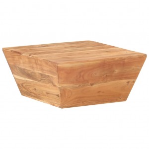 Mesa de centro em forma de V madeira maciça de acacia 66x66x30 cm D