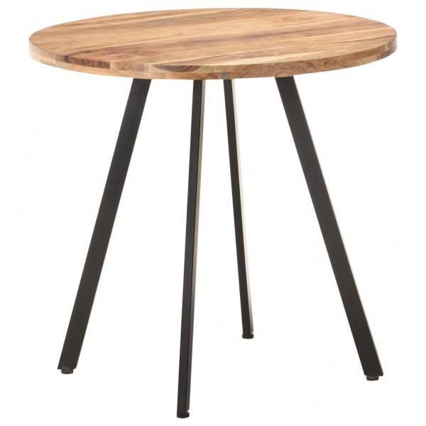 Mesa de comedor de madera maciza de acacia 80 cm D