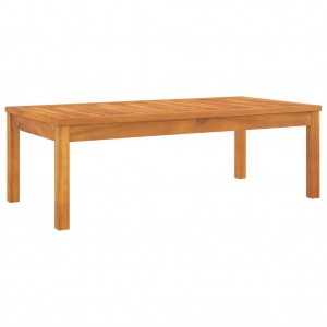 Mesa de centro de madeira maciça de acácia 100x50x33 cm D