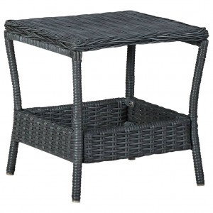 Mesa de jardim Ratão sintético cinza escuro 45x45x46.5 cm D