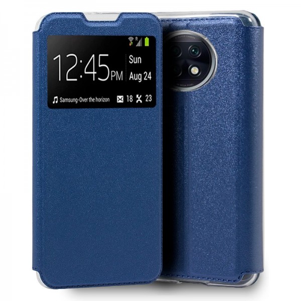 Funda Flip Cover Xiaomi Redmi Note 9T Liso Azul D