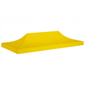 Tecto de tenda para celebrações amarelo 6x3 m 270 g/m2 D