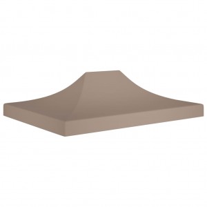 Techo de carpa para celebraciones gris taupe 4x3 m 270 g/m² D