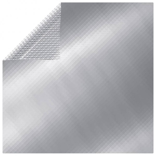 Teto solar de piscina flutuante PE rectangular prata 8x5m D
