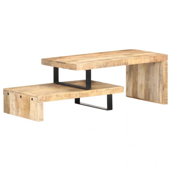 Set de 2 mesas de centro de madeira maciça de mangue D
