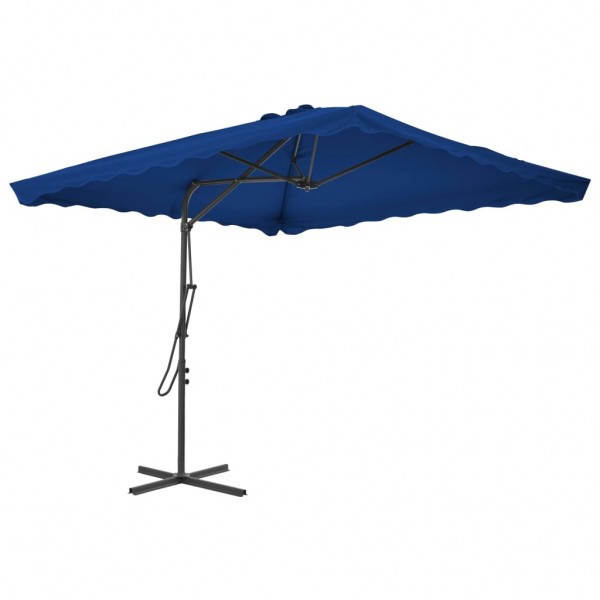 Um guarda-chuva de jardim com pau de aço azul 250x250x230cm D