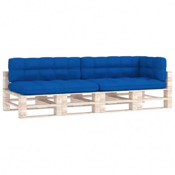 Acessórios para sofá de paletes 5 unidades tecido azul real D