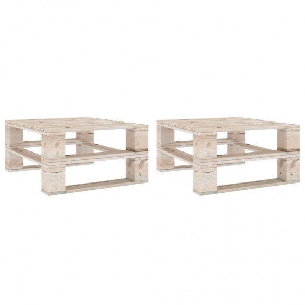Mesas de jardín de palets 2 unidades madera de pino impregnada D