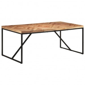 Mesa de jantar de madeira maciça de acacia e mangue 180x90x76 cm D