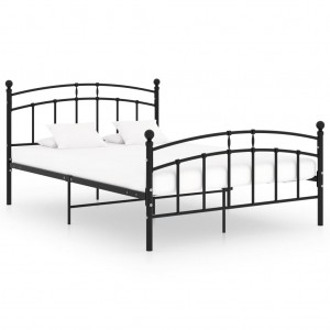 Estructura de cama de metal negro 200x200 cm D