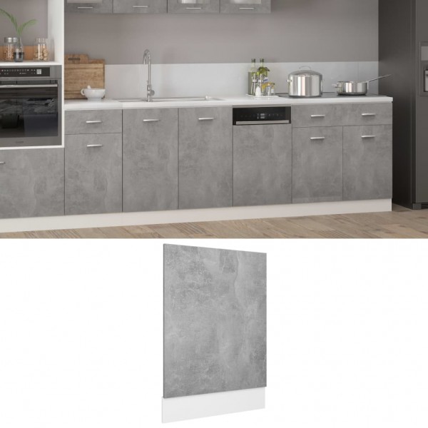 Panel para lavavajillas contrachapada gris hormigón 45x3x67 cm D