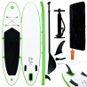 Conjunto prancha de paddle SUP insuflável verde e branco 1