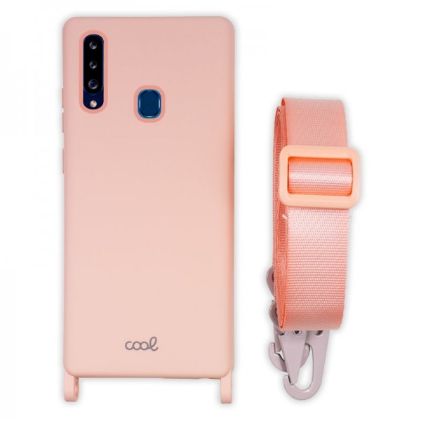 Carcaça COOL para Samsung A207 Galáxia A20s rosa fita D