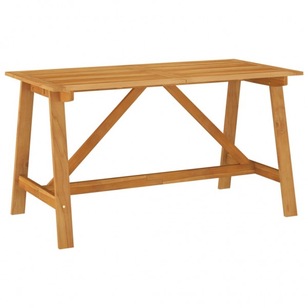 Mesa de comedor de jardín madera maciza de acacia 140x73x73.5cm D