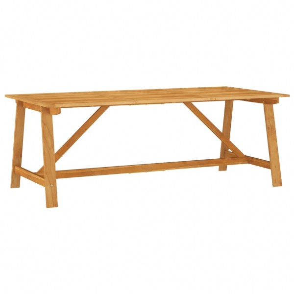 Mesa de jantar de madeira maciça de acacia 206x100x74 cm D