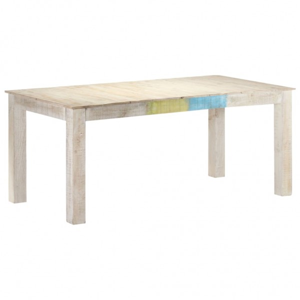Mesa de jantar de madeira maciça de mangue branco 180x90x76 cm D