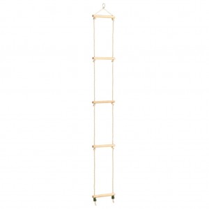 Escada de corda para crianças madeira maciça e PE 30x168 cm D