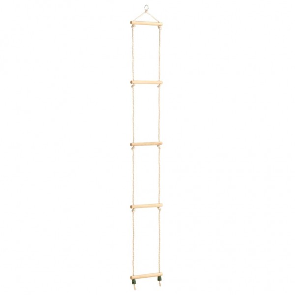Escada de corda para crianças madeira maciça e PE 30x168 cm D