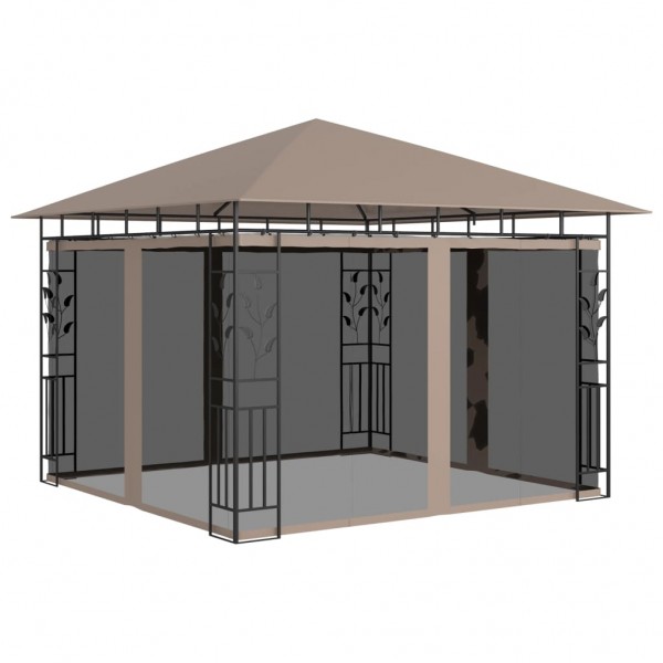 Sala de jantar com mosquiteiro cinza-alaranjado 3x3x2.73 m 180 g/m2 D