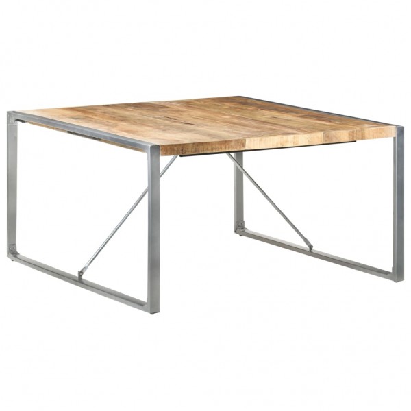 Mesa de jantar madeira de mangue áspero 140x140x75 cm D