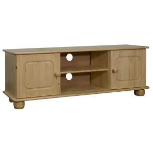Mueble para TV de madera maciza de pino 115x29x40 cm D