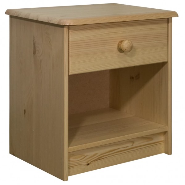 Mesa de noite de madeira maciça de pinho 41x30x42 cm D
