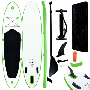 Jogo de tabuleiro de paddle surf inflável verde e branco D