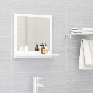 Espejo de baño madera contrachapada blanco 40x10.5x37 cm D