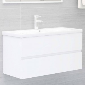 Armário para lavatório branco aglomerado 90x38.5x45 cm D