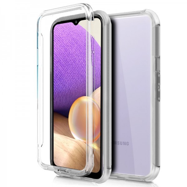 Fundação COOL 3D silicone para Samsung A326 Galaxy A32 5G (Transparente Frente + Atrás) D