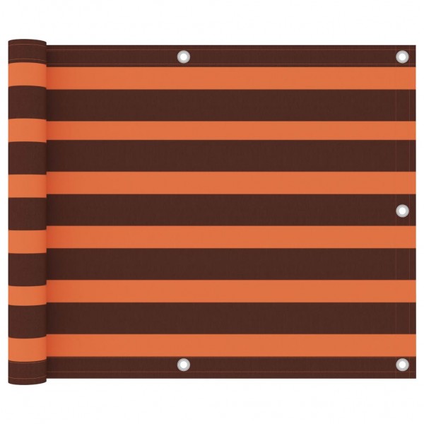 Toldo para balcón tela oxford naranja y marrón 75x600 cm D