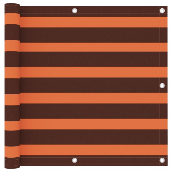 Toldo para balcón tela oxford naranja y marrón 90x600 cm D