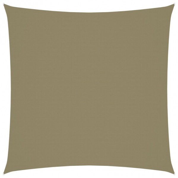 Telhado de vela quadrado de tecido oxford beige 6x6 m D