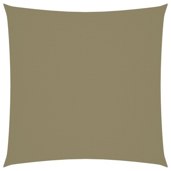 Telhado de vela quadrado de tecido oxford beige 7x7 m D