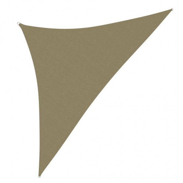 Telhado de vela triangular de tecido oxford beige 3,5 x 3,5 x 4,9 m D