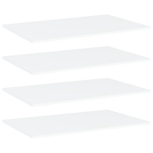 Estantes para estantería 4 uds contrachapada blanco 80x50x1.5cm D