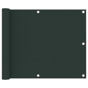Toldo para balcón tela oxford verde oscuro 75x500 cm D