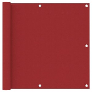 Toldo para balcón tela oxford rojo 90x500 cm D