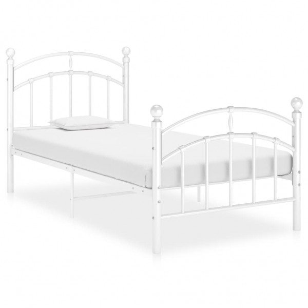 Estructura de cama de metal blanco 90x200 cm D