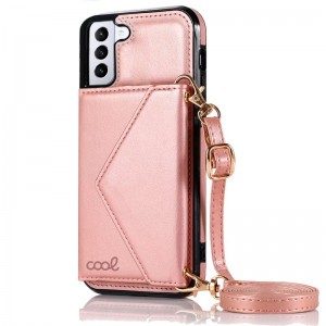 Carcasa COOL para Samsung G996 Galaxy S21 Plus Colgante Wallet Rosa D