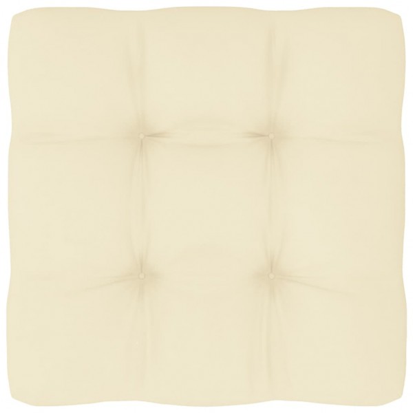 Cama de sofá de paletes de tecido creme 50x50x12 cm D