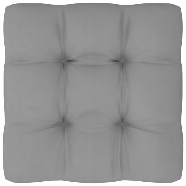 Cojín para sofá de palets de tela gris 80x80x12 cm D