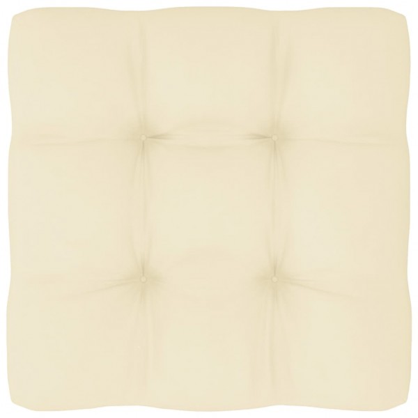 Cama de sofá de paletes de tecido creme 80x80x12 cm D