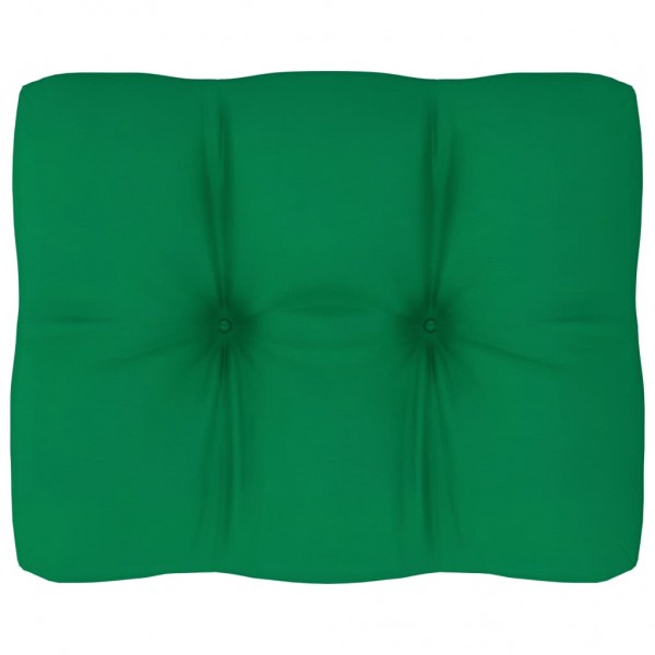 Cusco para sofá de paletes de tecido verde 50x40x12 cm D