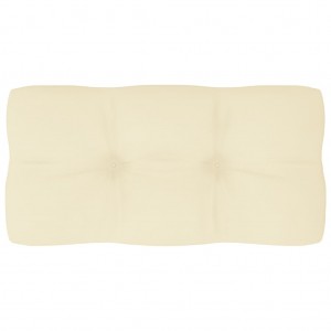 Cojín para sofá de palets tela crema 80x40x12 cm D