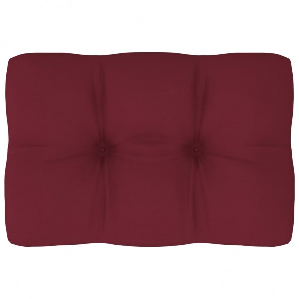 Cojín para sofá de palets de tela rojo tinto 60x40x12 cm D