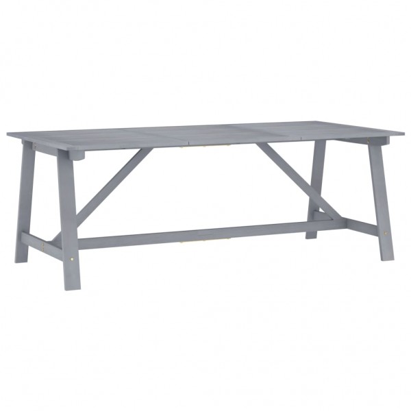 Mesa comedor de jardín madera maciza acacia gris 206x100x74 cm D