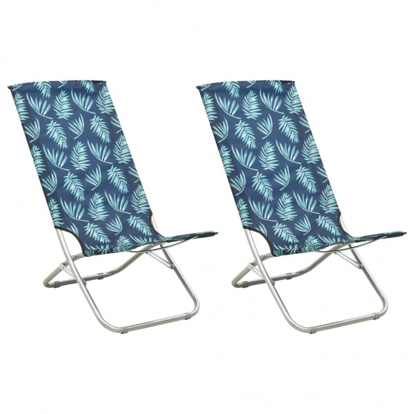 Cadeiras de praia dobráveis de tecido revestido com folhas D