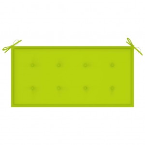 Cojín de banco de jardín tela Oxford verde claro 100x50x3 cm D
