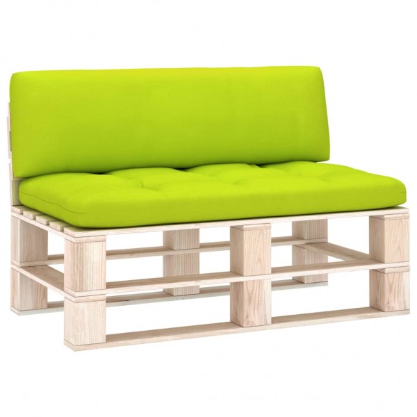 Acessórios de sofá de paletes 2 unidades tecido verde claro D